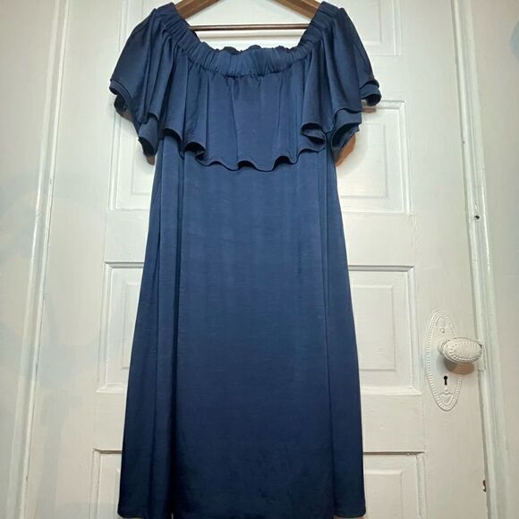 RACHEL Rachel Roy Off Shoulder Ruffle Hem Flowy Dress - Picture 2 of 10